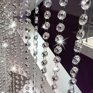 10 m kristal kralen guirlande kristal kralen gordijnen strengen kristal ketting voor bruiloft verjaardag feest kerstversiering