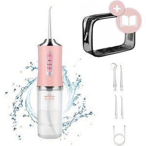 BeautyFitXL® - Waterflosser PRO - Monddouche - Draadloos - Water Flosser 4 Opzetstukken - Incl. Opbergbag