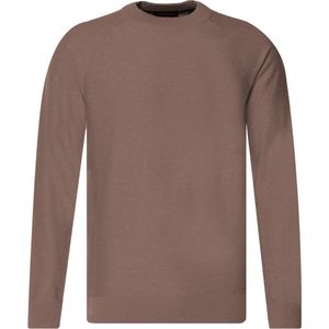 Scotch and Soda - Pullover Mix Wol Structuur Bruin - Heren - Maat S - Modern-fit