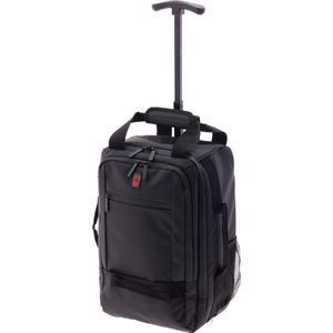 Gladiator Polar Kleine Handbagage Laptop Rugzak Trolley - 40 cm - 14 inch - Zwart