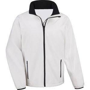 Senvi Sports Softshell Jas Unisex - Kleur Wit/Zwart- Maat 4XL