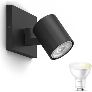 Philips myLiving Runner Opbouwspot - Zwart - 1 Lichtpunt - Spotje Opbouw -Incl. WiZ Gu10 warmwit tot koelwit licht