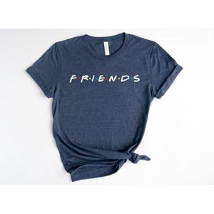 Lykke Friends T shirt | Friends | Unisex T-shirt | Heren & Dames | Midnight Navy| Maat S