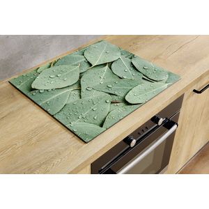 Inductiebeschermer - Wet Leaves - 83x52 cm - Inductiebeschermer - Inductie Afdekplaat Kookplaat - Inductie Mat - Anti-Slip - Keuken Decoratie - Keuken Accessoires