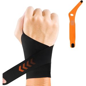 Polsbandage voor TFCC-scheuren dubbele compressieondersteuning bij polsletsel carpaal tunnelpijn en tendinitis verlichting (links)