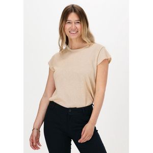 Minus Carlina Knit Tee Tops & T-shirts Dames - Shirt - Goud - Maat XL
