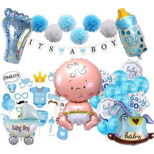FeestmetJoep® Babyshower jongen versiering - Babyshower decoratie