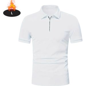 Nivard Poloshirt Heren - T-Shirt Heren - Shirt - Overhemd - Polo Shirt - Wit - L
