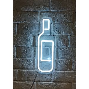 OHNO Neon Verlichting Bottle - Neon Lamp - Wandlamp - Decoratie - Led - Verlichting - Lamp - Nachtlampje - Mancave Decoratie - Neon Party - Kamer decoratie aesthetic - Wandecoratie woonkamer - Wandlamp binnen - Lampen - Neon - Led Verlichting - Wit