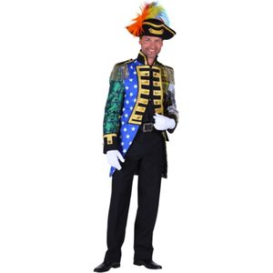 Carnavalsjas Heren - Patchwork Admiraal Jas - Multicolor - Maat S