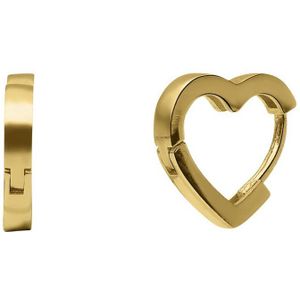 Lucardi Dames 9 karaat oorbellen hart - Oorbellen - 9 Karaat - Goudkleurig