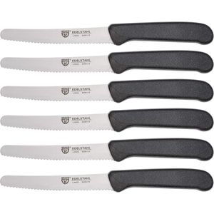 Set van 6 Tafelmessen met Gekartelde Rand - 21 cm Keukenmessen