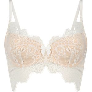 Hunkemöller Dames Lingerie Voorgevormde longline beugel bh Marilee - Wit - maat C90