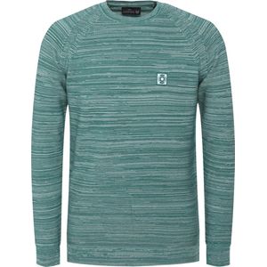 Gabbiano Trui Longsleeve Met Melange Structuur 612710 Green Lake Mannen Maat - 3XL