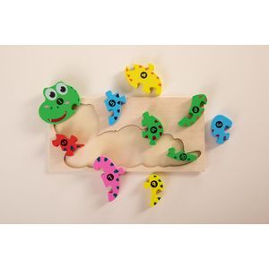 Heppiedepeppie Kids-Kinderpuzzel-Slang-3D-Hout