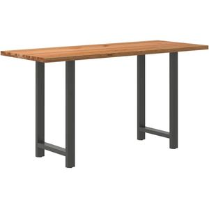 vidaXL - Bartafel - rechthoekig - 200x80x102 - cm - massief - eikenhout - lichtbruin