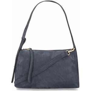 Fred de La Bretoniere Shoulderbag Nubuck Leather Dark Blue