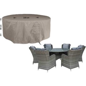 Raffles Covers ronde tuinsethoes - ⌀ 235 H: 85 cm - RDSR235 - Waterdicht | Solution Dyed | UV-bestendig | Elastisch trekkoord | Airvents - Beschermhoes tuinmeubelen