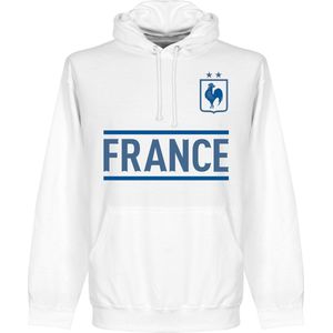 Frankrijk Team Hoodie - Wit - Kinderen - 98
