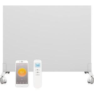 Quality Heating - QH-OR Serie verplaatsbaar infraroodpaneel - Met afstandsbediening - Vrijstaand op wielen - 450Watt - 60,5 x 70 cm - infrarood verwarmer - infraroodverwarming