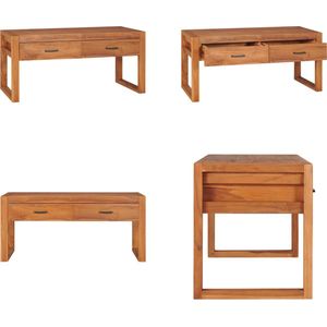 vidaXL Tv-meubel 100x40x45 cm teakhout - Tv-kast - Tv-kasten - Houten Televisiekast - Houten Televisiekasten