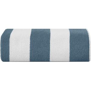 Strandlakens - Cabana Gestreept Klassiek 100% katoenen badstof Ringgesponnen zwembadhanddoek Sneldrogend 450 gsm voor volwassenen (zeeglasgroen, 76 x 152 cm)