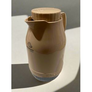 Basoo Thermosfles 2L Bruin – Dubbelwandig Glas – Met Filter – Houdt Warm & Koud – Lekvrij & Herbruikbaar