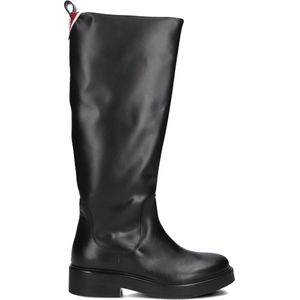 Tommy Hilfiger Premium Long Boot Laarzen - Leer - Dames - Zwart - Maat 38