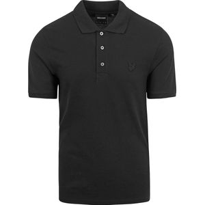 Lyle and Scott Tonal Eagle Polo Zwart - Maat XL - Heren