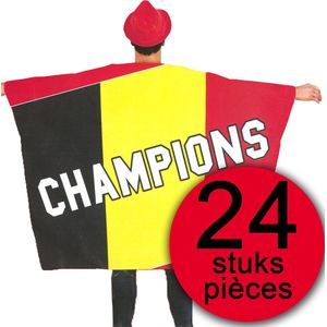 24 stuks Vlag Cape België Champions 150 x 110 cm