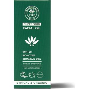 Phb Ethical Beauty Moisturisers Facial Oil Olie Alle Huidtypen 20ml