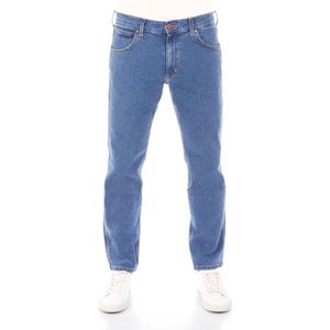 Wrangler Heren Jeans Broeken Greensboro regular/straight Fit Blauw 31W / 34L Volwassenen Denim Jeansbroek