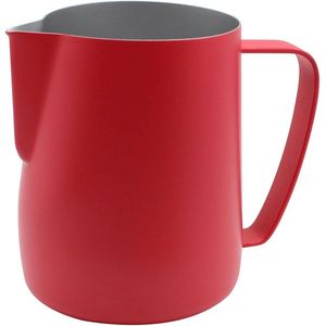 Roestvrij stalen pitcher kan melk schuimbeker geschikt voor koffie latte en schuimende melk 600ml rood