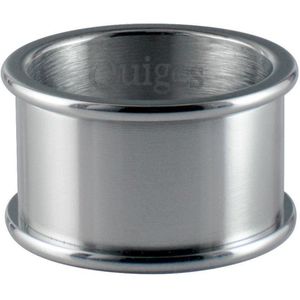 Quiges Stapelring Ring - Basisring  - Dames - RVS zilverkleurig - Maat 18 - Hoogte 10mm