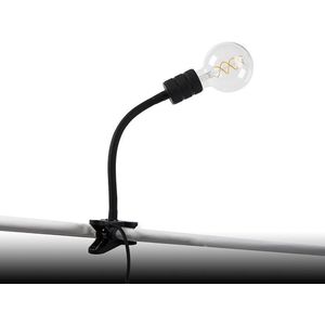 QAZQA cavalux - Moderne Tafellamp met flexarm - 1 lichts - H 40 cm - Zwart - Garage / Kelder,Kantoor / Werkkamer