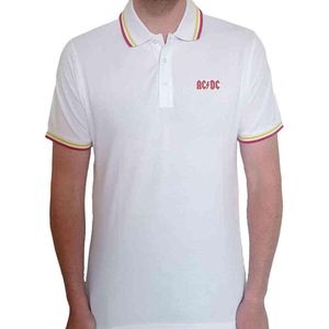 AC/DC - Classic Logo Polo shirt - M - Wit