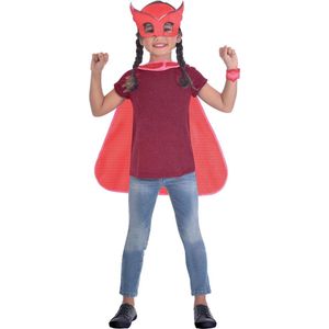 Amscan Kostuum Pj Masks Meisjes Rood/roze 4-8 Jaar 3-delig