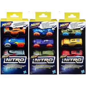 Nerf Nitro Foam Car Refill - Schuimauto's 3 stuks navulling - assorti geleverd