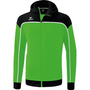 Erima Change Trainingsjack Met Capuchon Kinderen - Green / Zwart / Wit | Maat: 152