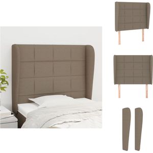 vidaXL Hoofdbord - Trendy - Bedombouw - 83x23x118/128cm - Taupe - Bedonderdeel