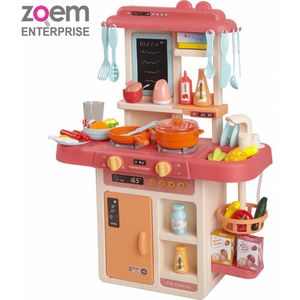 Zoem - Keuken – Roze - Mini - Kinderkeuken - Keukenspullen - Ingrediënten - KeukengereiZoem - Keuken – Kinderkeuken - Keukenspullen - Ingrediënten - Keukengerei - Eten en drinken - Koken - Bereiden - Speelgoedkeuken - Keukenset – Cadeau - Verjaardag