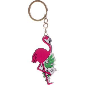 sleutelhanger flamingo geschenk metaal uitdeelcadeau