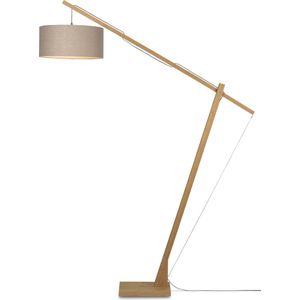 GOOD&MOJO Vloerlamp Montblanc - Bamboe/Taupe - 175x47x207cm - Scandinavisch,Bohemian - Staande lamp voor Woonkamer - Slaapkamer