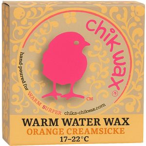 Chikwax Surf Wax – Warm Water Wax – Orange Creamsikle – 17-22°C – Grip en Tractie voor Surfers – Milieuvriendelijk