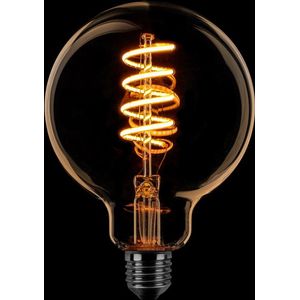 ETH Led spiraal Globe 95mm E27 8W dimtone van 2700K naar 2200K Goud