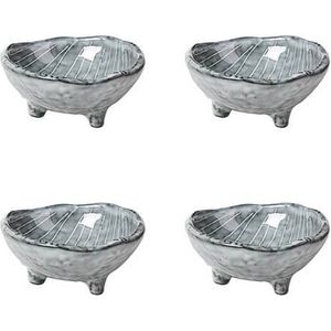 Broste Copenhagen Nordic Sea set van 4 schaaltjes op pootjes Small Ø 8,5 x H 3,5 cm