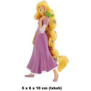 Bullyland - Disney Rapunzel met Vlecht met Bloemen en Pascal Op Schouder - Sppelfiguurtje