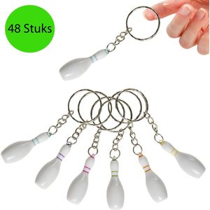 Sleutelhanger Kegels 48 STUKS - Bowlingkegels - Uitdeelcadeaus - Traktatie voor Kinderen