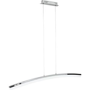 LED Hanglamp Bended linear - Dimbaar warm wit licht - In hoogte verstelbaar - Zilver