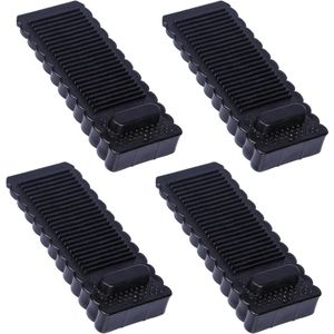 Rubberen Deurstopper 4 Stuks - Anti-Slip Deurwiggen - Duurzaam en Stapelbaar - Geschikt voor Alle Soorten Vloeren Binnen en Buiten.
